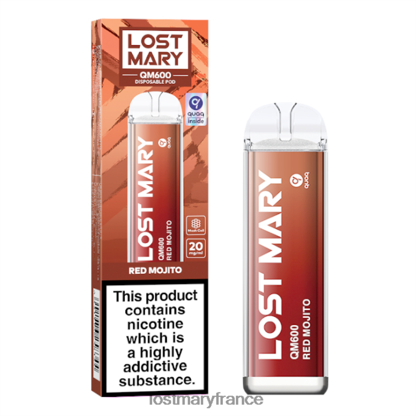 LOST MARY Flavors - Vape jetable perdue Mary QM600 mojito rouge NH228Z164
